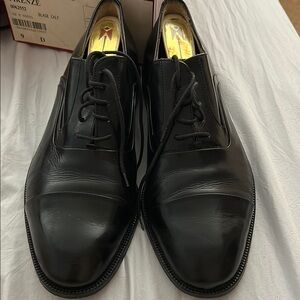 Salvatore Ferragamo Black Leather Oxfords